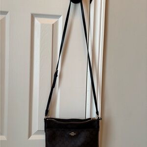 Coach Dark Brown and Black Crossbody Bag